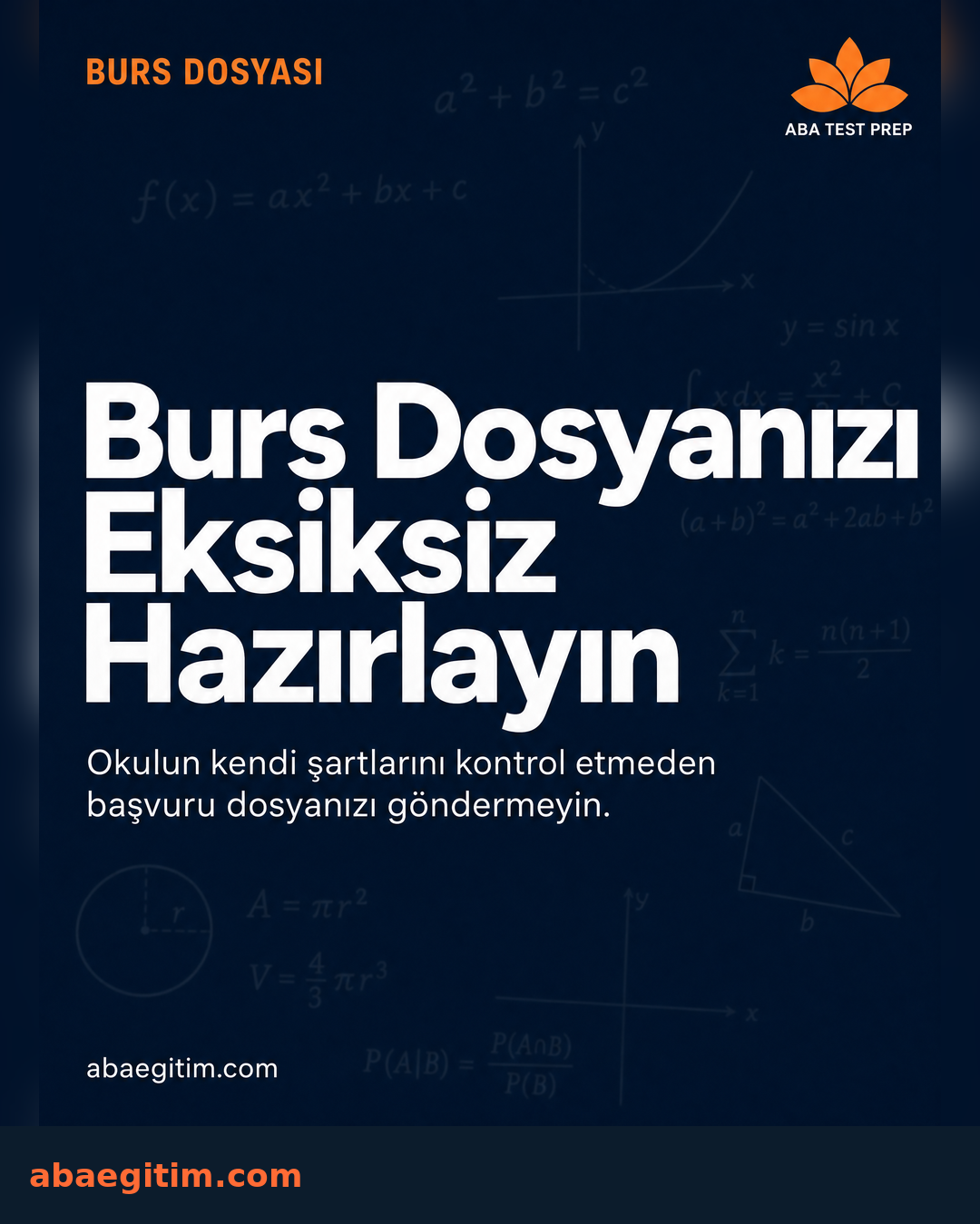 ABA Yurt Disi Egitim için Scholarship List görseli